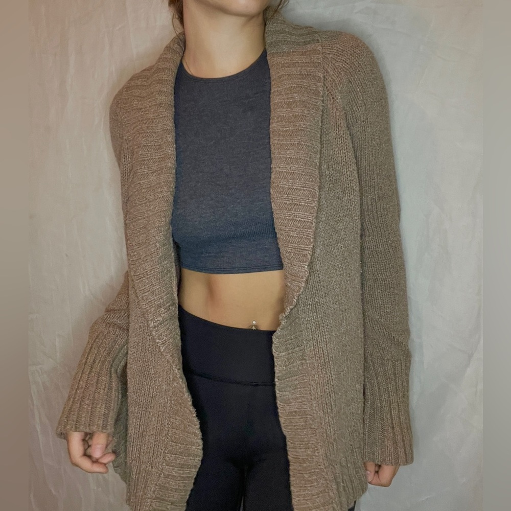 Old navy dark brown long cardigan